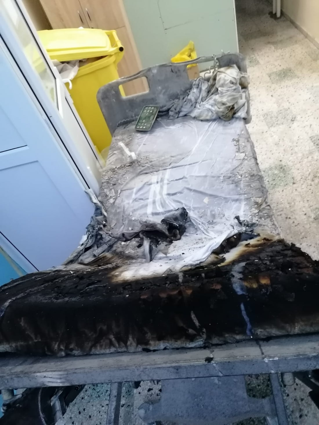 Imagini cu secția ATI dupa incendiu (Sursă foto: facebook.com/Exploziv-TV-Neamt)