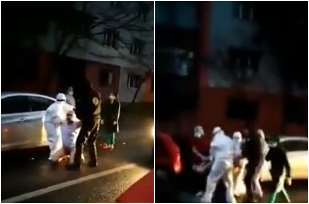 Pacient cu COVID cere disperat ajutor, în timp ce este târât de medici: "Ajutor" | VIDEO