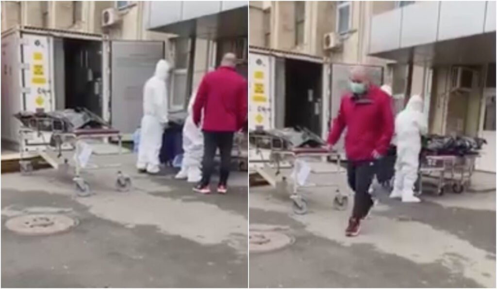 Morți de COVID, identificați de rude afară, în fața morgii. Imagini șocante de la Constanța!