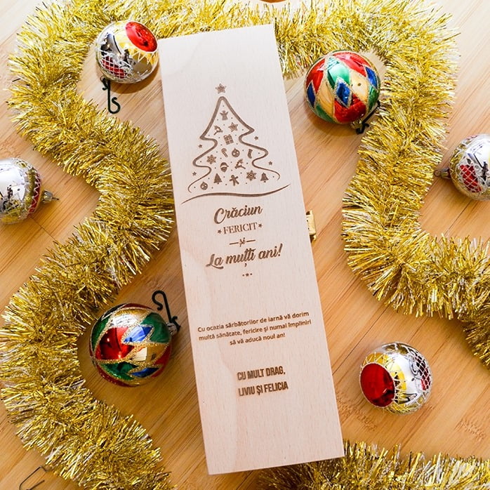 Cadouri ieftine de Crăciun. Sticlă de vin personalizată