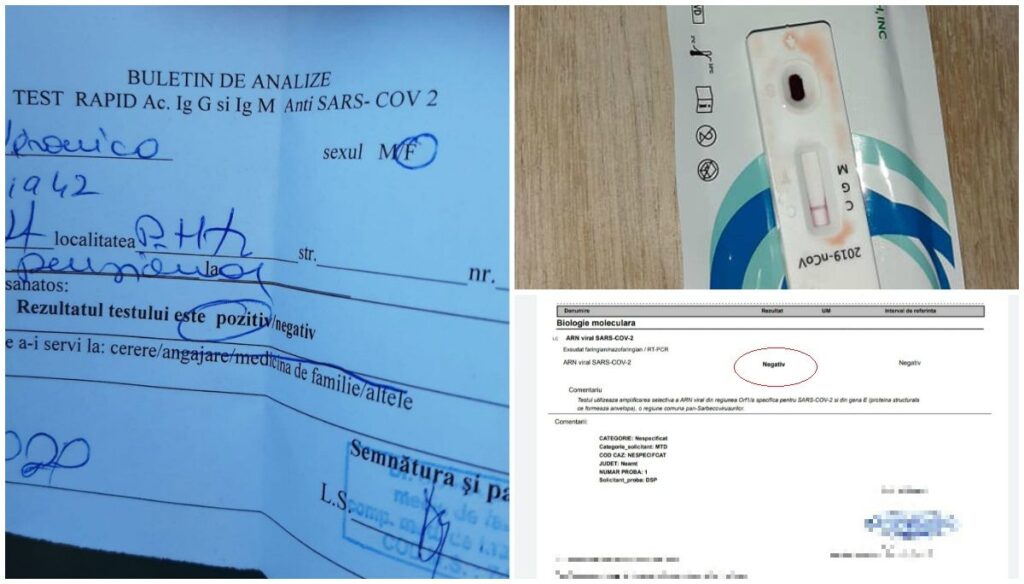 Rezultatul testului COVID, schimbat din pix?