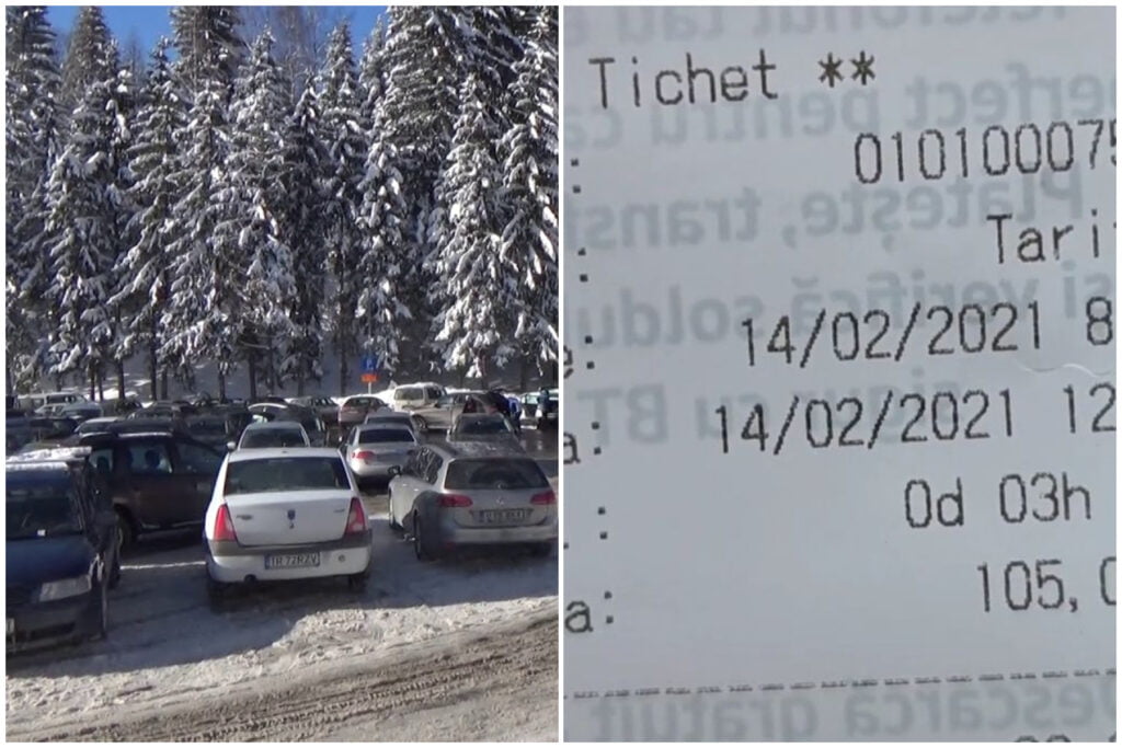 Cât costă 3 ore de parcare în Poiana Brașov.