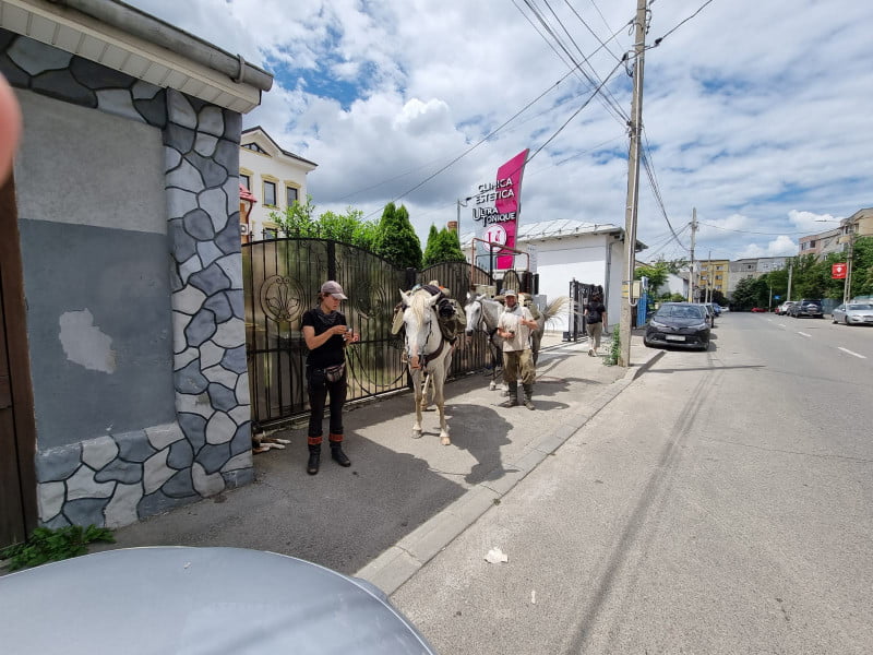 Doi turiști străini plecați călare pe cal la Castelul Bran s-au rătăcit la Craiova. Reacția polițiștilor locali