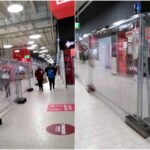 Garduri în supermarketuri pentru a separa vaccinații de nevaccinați