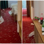 Cameră de hotel devastată de turiști, la Slănic Moldova. Camerista s-a îngrozit!