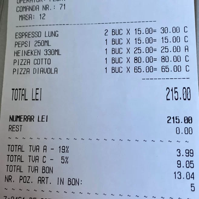 Cât a ajuns să coste o pizza la Mamaia, în 2022. Nota de plată a devenit virală