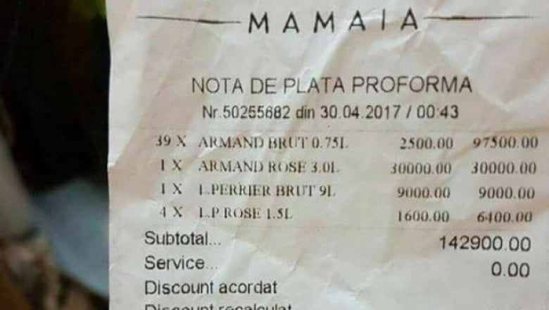 200 de mii de euro notă de plată în Mamaia