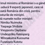BANC | Primul ministru al României s-a gândit să aducă 9 experți japonezi, care să scoată România din criză