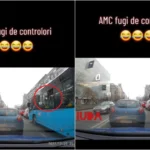 Imaginile zilei | Un bărbat a sărit pe geam din autobuzul STB. Val reacții în online: „Eu mereu am crezut că există Omul-Păianjen”
