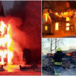 Zeci de credincioși închiși intenționat într-o biserică în flăcări, în dimineața de Crăciun. Imagini dramatice într-un orășel din Finlanda