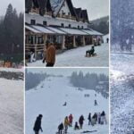 La munte a venit iarna, este frig și ninge de ore bune. La Rânca, Azuga și Predeal s-a depus deja strat de zăpadă