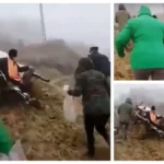 Înmormântare ca în Evul Mediu. Mort dus la groapă cu căruța, prin noroi până la genunchi VIDEO