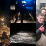 "Doamne, hai că nu suntem pierduţi". O ambulanță blocată în zăpadă, împinsă de un grup de tineri petrecăreți, în Vaslui