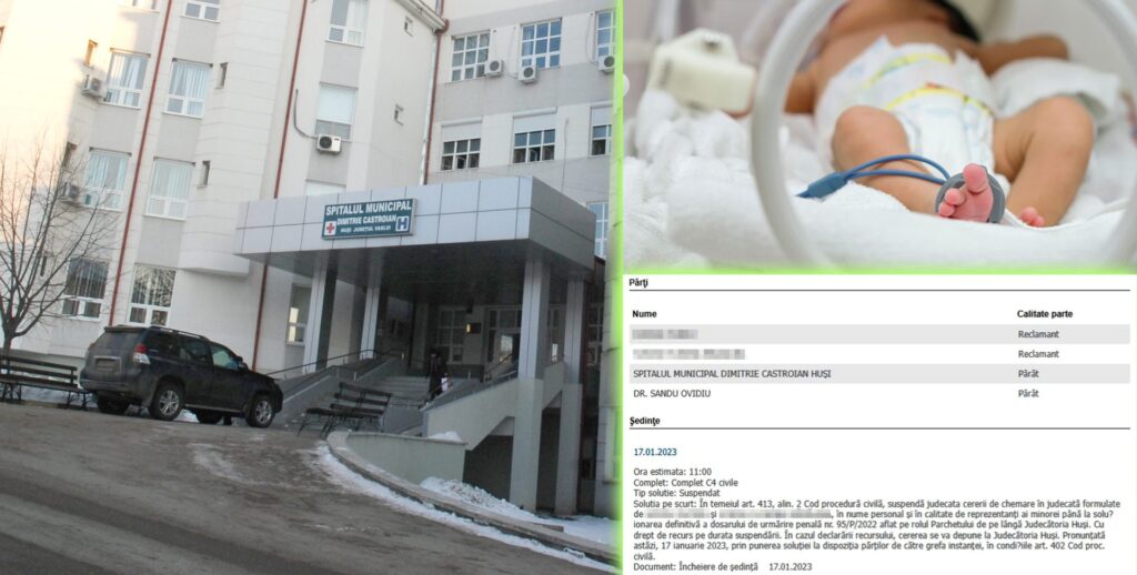 Drama unor părinți din Huși: "Din cauză că a fost lăsată ore în șir în burta mamei, fetița noastră a fost transformată într-o legumă"