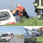 Doi români, tată și fiu, eroi în Italia. Au salvat o femeie care a căzut cu mașina într-un canal cu apă