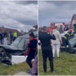 Accident cumplit cu 7 victime în Gorj. Un şofer a intrat pe contrasens şi a izbit puternic două maşini, care au ajuns în şanţul de pe marginea drumului