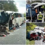 "Este un masacru, jumătate din autobuz este sub camion". TIR românesc, accident cu un mort și zeci de răniți pe o autostradă din Slovacia