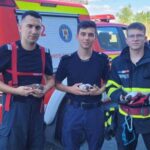 Trei căţeluşi şi mama lor, salvaţi dintr-un canal adânc de 1,5 metri. Soarta altor doi pui a fost tragică