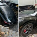 O maşină a picat într-o groapă uriaşă, după ce o stradă din Sectorul 6 al Capitalei s-a surpat din senin