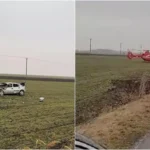 Tânăr de 23 de ani, mort după ce s-a răsturnat cu mașina pe un câmp din Brăila. Nu avea permis de conducere