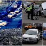 "A fost într-o secundă". Momentul dramatic când şoferul unei autobasculante râmâne fără frâne şi loveşte trei maşini într-un sens giratoriu, în Constanţa