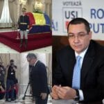 Imagini de la priveghiul lui Ion Iliescu. Toți foștii președinți de stat, în afară de Iohannis, au venit să-și ia adio