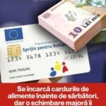 Cardurile de alimente se alimentează înainte de sărbători, însă apare o schimbare importantă: toți beneficiarii vor fi verificați la domiciliu