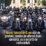 Mario, băiatul de 15 ani ucis de prieteni, condus pe ultimul drum sâmbătă, cu o escortă de motocicliști