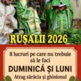 Rusalii 2026. Ce semnificație are Pogorârea Sfântului Duh și ce rugăciune se rostește pe 31 mai